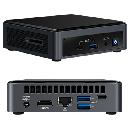 Intel NUC10i7FNK (Intel Core i7-10710U up to 4,70GHz, 1x HDMI, 5x USB 3.1, Thunderbolt, 1x <b>M.2</b>)