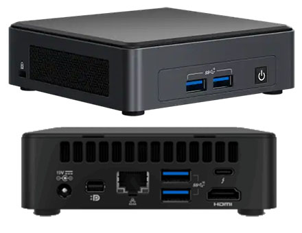 Intel NUC11TNKi5 (Intel Core i5-1135G7 up to 4,20GHz, 1x HDMI, 1x Mini DP, 2x Thunderbolt, 1x <b>M.2</b>)