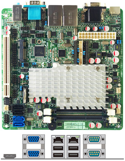 Jetway NF9B-2550 (Intel Cedar Trail-D)