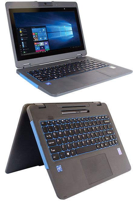 TURNT303 Classmate PC Convertible (Win 10 Pro, 11.6" Multi-Touch, 128GB SSD, 4GB RAM, WLAN/BT)